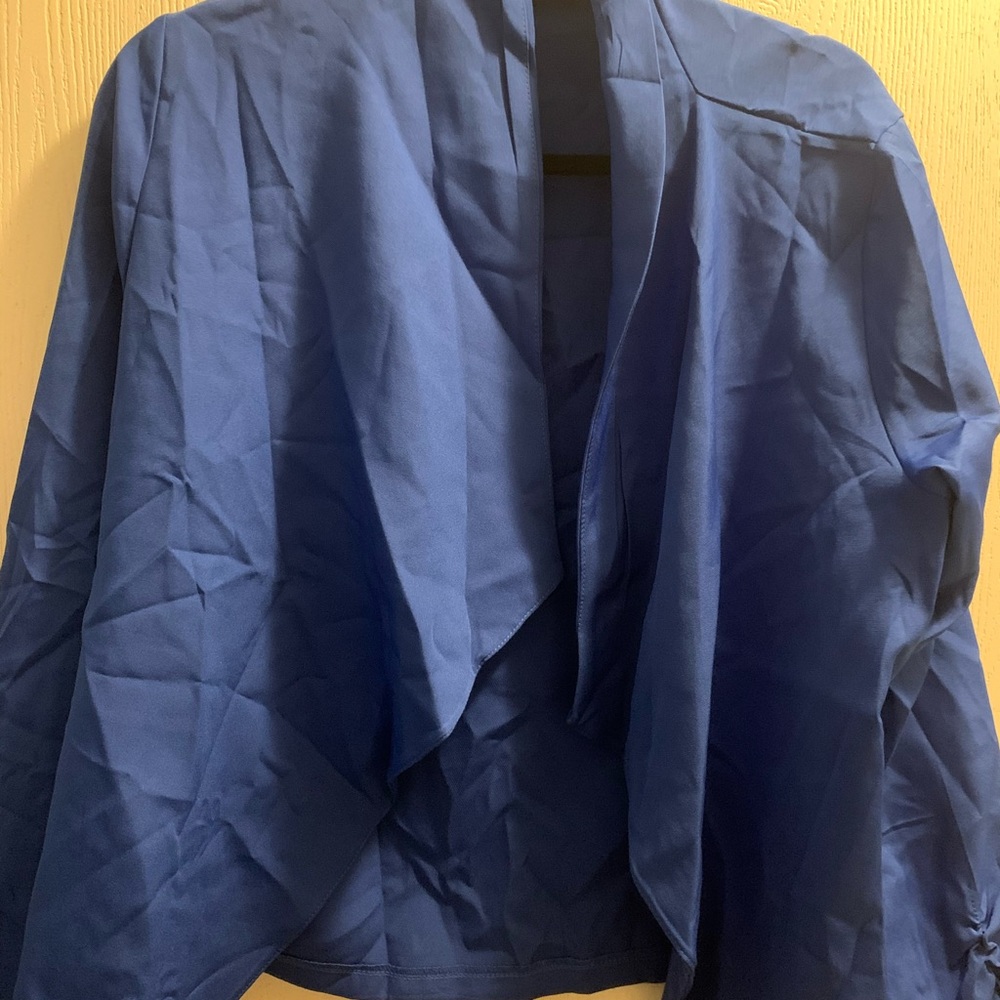 Royal blue long sleeved top/light jacket
